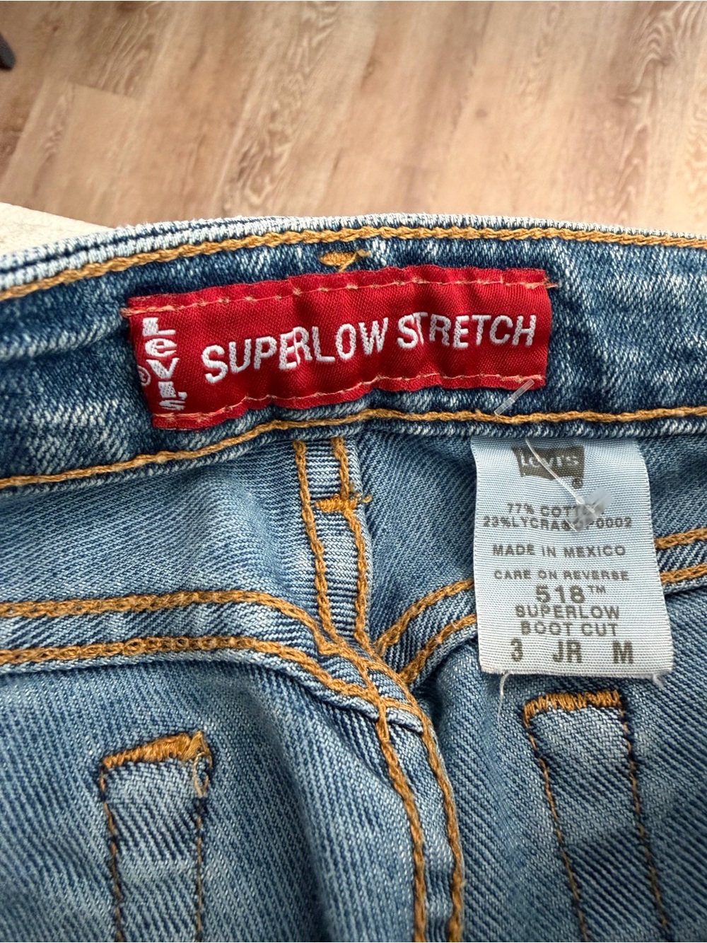 Levi's Light Blue Superlow Stretch Boot Cut Jeans